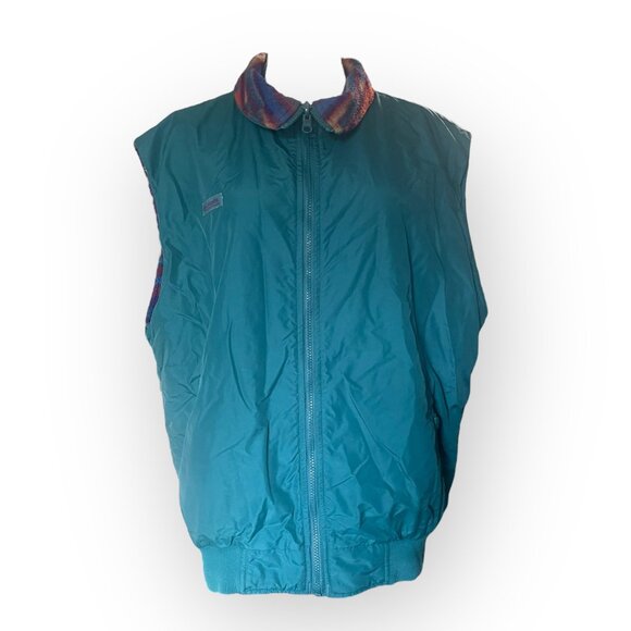 VTG Columbia 90s Reversible Fleece Multicolor Vest Large - Picture 12 of 12